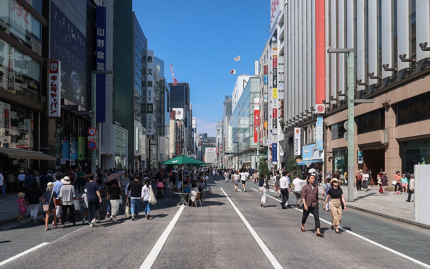 東京銀座中央通的步行街