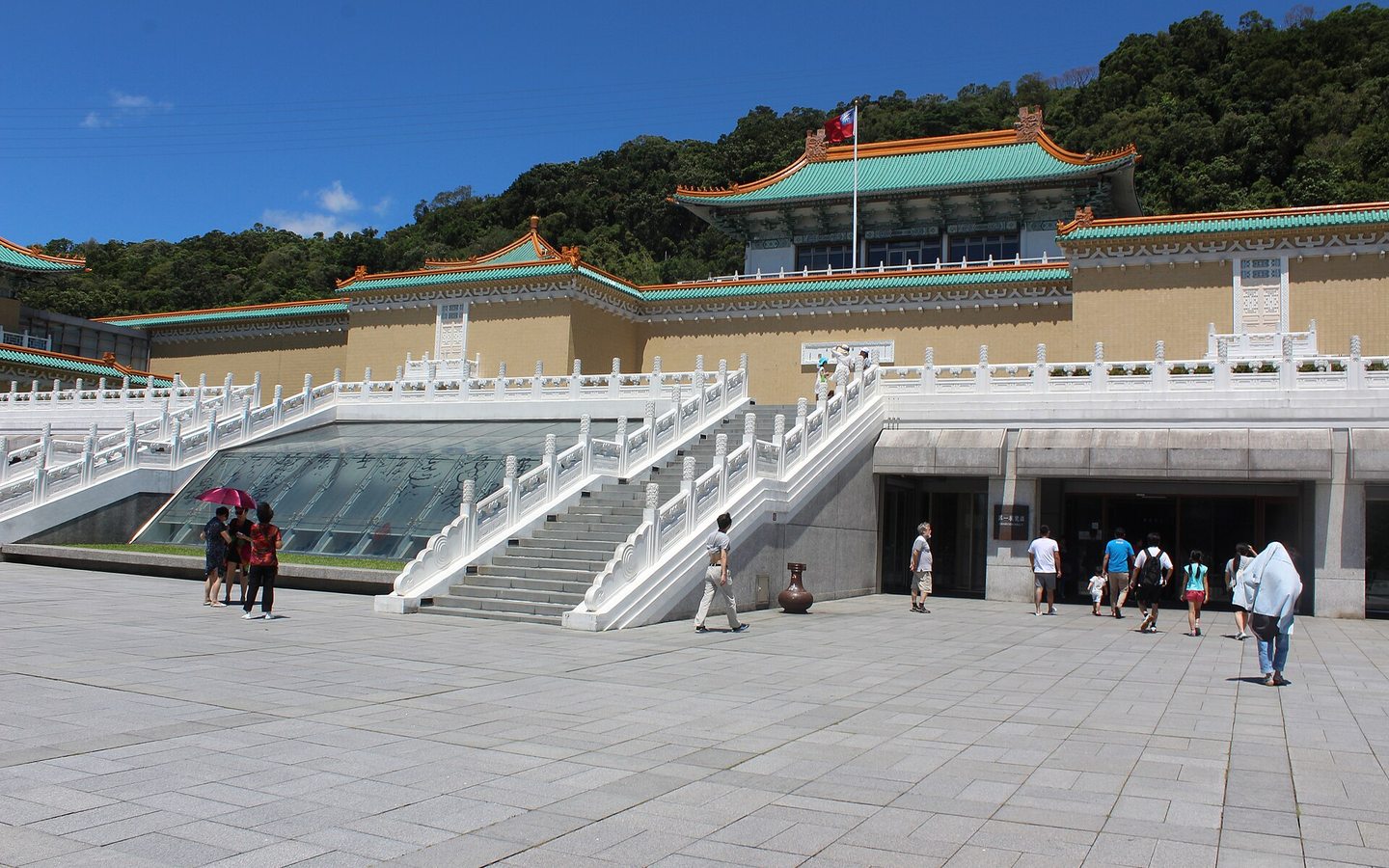 National Palace Museum main building and exterior stairs, Taipei